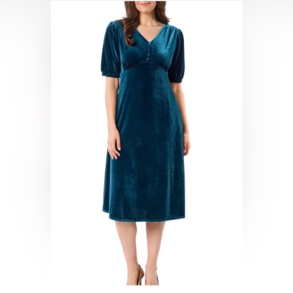 Briggs New York Teal Midi Dress